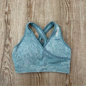 Gymshark adapt blue camo sports bra